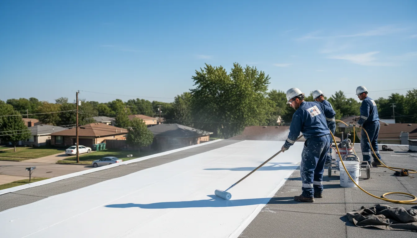 Commercial roof coating in Sheffield, IL near me